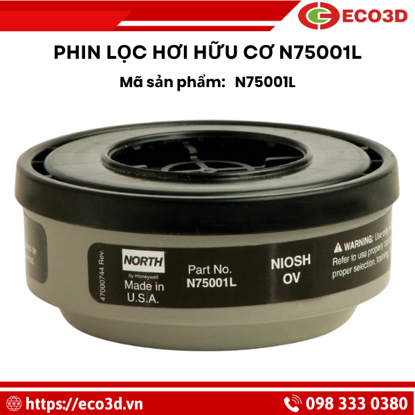 Phin lọc hơi hữu cơ N75001L